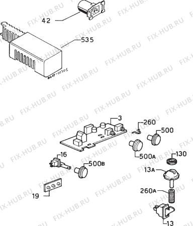 Взрыв-схема холодильника Zanussi ZID22/95 - Схема узла Refrigerator electrical equipment